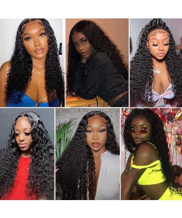 26 Transparent Lace Front Water Wave Wig - Brazilian Virgin Hair, Glueless Curly Wigs - Buy Online on SooperMarket.com