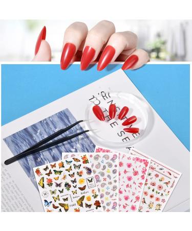720PCS Almond Press on Nails Medium MORGLES - 24 Colors False Nails with Glue Adhesive Tabs, Tweezer, Medium Glossy Almond -10 Sizes - Buy Online on SooperMarket.com