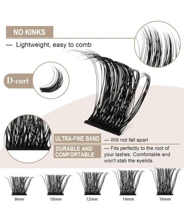 B&Q Eyelash Extension Kit B07 | 72Pcs Individual Lashes | Cluster Lashes DIY Kit with Tweezers and Bond | D-8-16 MIX B 07-Kit - Buy Online on SooperMarket.com