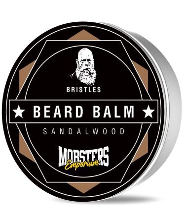 Mobsters Beard Balm for Moustache & Beard Softener Leave In Conditioner Jojoba Oil Coconut Oil Beeswax - Beard Wax Styles Strengthens and Softens Beard Moisturiser - Sandalwood