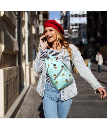 ZOMAKE Sling Bag - Water Resistant Mini Crossbody Chest Bag for Travel, Bee Blue - Buy Online on SooperMarket.com