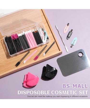 BS-MALL Disposable Makeup Tools Set: Mascara Lip & Eyeliner Brushes Hair Clips & Powder Puffs - International Shipping Available - Buy Online on SooperMarket.com