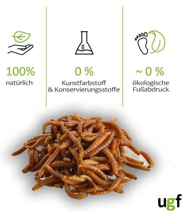 UGF Juicy Preserved Mealworms 140g - Premium Bird Food Hedgehog & Squirrel Treats Year-Round Nutrition - Buy Online on SooperMarket.com