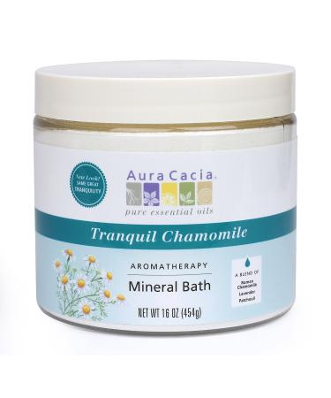 Aura Cacia Aromatherapy Mineral Bath Tranquil Chamomile 16 oz (454 g)