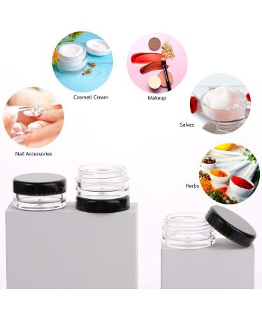 100 Count 10g Small Round Sample Cosmetic Jars with Lids | Makeup Containers for Lip Scrub | Leak Proof | Includes 10Pcs Mask Spatula - Multi Color - Buy Online on SooperMarket.com