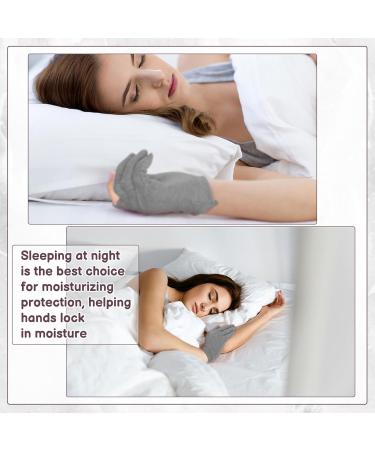 Lilbitty Cotton Gloves for Dry Hands - 3 Pairs Moisturizing Overnight Gray Gloves for Soft Skin - Buy Online on SooperMarket.com