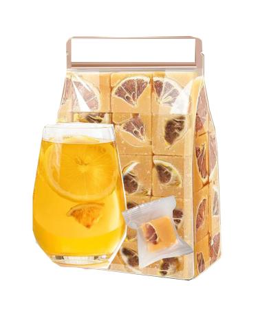 Rock Sugar Lemon Tea Lemon Honey Rock Candy 310g Yellow Lump Rock Sugar with Lemon Sugar Cubes Lemon Honey Candy Caffeine Free Individual Package