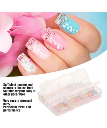 5 Boxes Nail Art Beads Glittery Nail Rhinestones Set with Different Shapes and Sizes Portable Plastic Manicure Art Beads with Transparent Storage Box Nail Art Decoration for Nail Salon - Buy Online on SooperMarket.com
