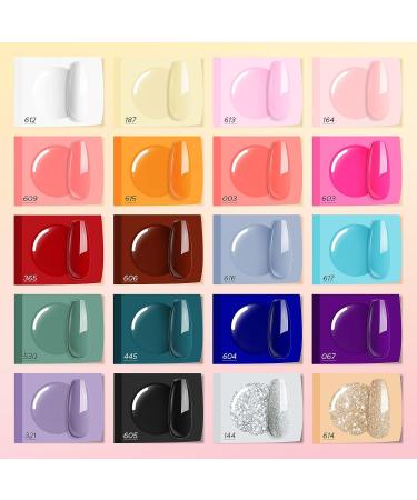 MEFA 23 Pcs Gel Nail Polish Set - Summer Bright Classic Colors with Glossy & Matte Top Coat - Starter Manicure Kit for Women - DIY Salon Gift - Buy Online on SooperMarket.com