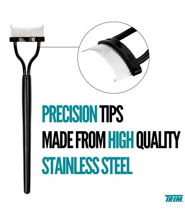 Trim Contour Lash Comb - Professional Eyelash Separator for Defined Lashes - Curved Design & Non-Slip Handle - Black - International Shipping Available - Buy Online on SooperMarket.com