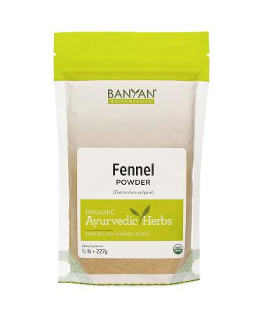 Banyan Botanicals Fennel Seed Powder - USDA Certified Organic, 1/2 lb - Foeniculum vulgare - Spice & Herbal Supplement for Digestive Comfort
