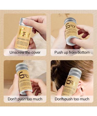 EFLY Hair Wax Stick - Non-Greasy Styling Pomade for Flyaways Edge Control & Wigs (Pack of 6 0.45 oz) - Perfect for Frizz Control & Smooth Styling - Buy Online on SooperMarket.com
