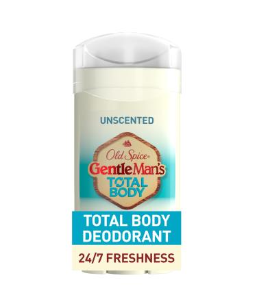 Old Spice Whole Body Deodorant for Men Total Body Deodorant Unscented Aluminum Free Deodorant Stick for 24/7 Freshness // Dermatologist Tested Whole Body Deodorant 3.0 oz