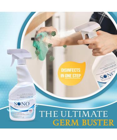 SONO Disinfecting Spray & Stain Remover | Hydrogen Peroxide Multi-Surface Cleaner | 3 Pack of 32 fl oz Bottles | Essential for Kitchen & Bathroom | Spring Travel Must-Have - Buy Online on SooperMarket.com