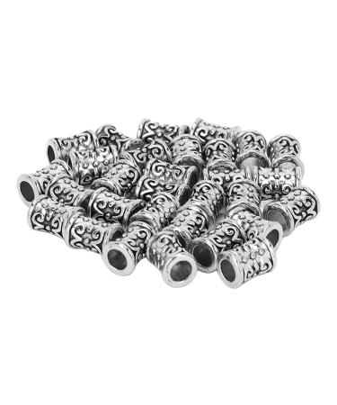 30pcs Nordic Viking Hair Pearls - Retro Alloy Braid & Dreadlock Accessories - DIY Bracelets & Necklaces - Silver - Buy Online on SooperMarket.com