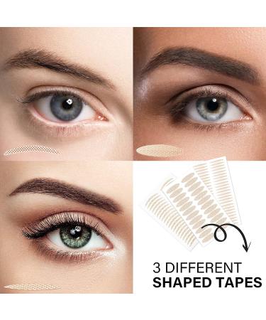 480Pcs Eyelid Lifter Strips: Double Eyelid Tape for Hooded Eyes - Invisible, Easy Lifting Solution for Droopy, Uneven, Mono Eyelids - 3 Shapes Included - Buy Online on SooperMarket.com