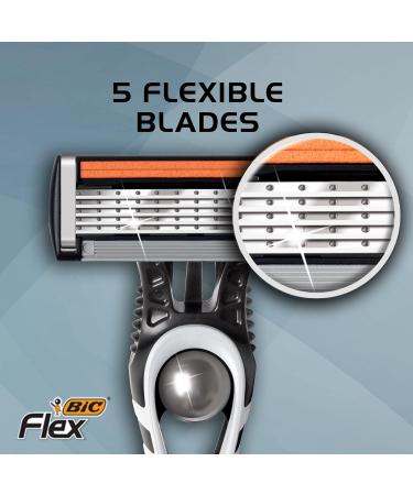 Bic Flex 5 Hybrid Razor - 1 Handle & 3 Cartridges | International Shipping Available - Pack of 3 - Buy Online on SooperMarket.com