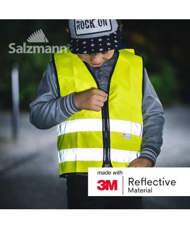 Salzmann 3M Reflective Warning Vest for Children - Zippered 4 Colors Size 3XS - Safe and Stylish - Buy Online on SooperMarket.com