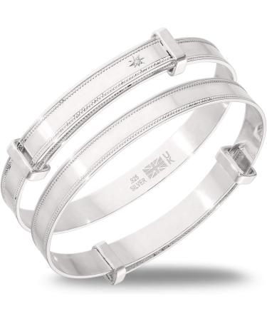 Baby Bangle Expander Bracelet - 925 Sterling Silver for Christening, Birthday, and Baby Shower - Buy Online on SooperMarket.com