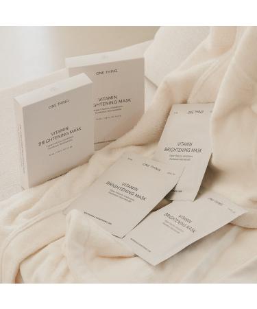 ONE THING Vitamin Brightening Mask - 5 Sheets | Niacinamide & 12 Vitamins | Brightening Facial Sheet Mask for Dull Skin & Dark Spots | Vegan Korean Skin Care - Buy Online on SooperMarket.com