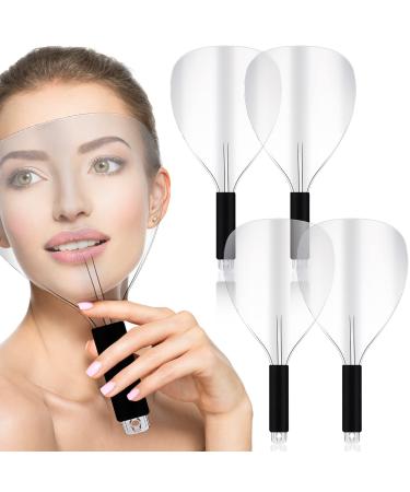 Plastic Spray Protector Clear Face Mask 4 Count Spray Haircut Cover Pads for Hairspray Hair Salon Hairdressing Hair Coloring Face Eye Hairdressing