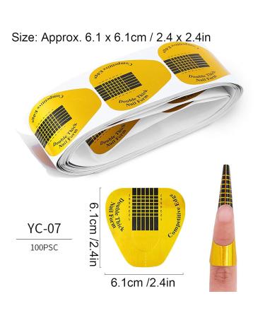 500pcs Self-Adhesive Nail Forms for French Tips - PVC Nail Extension Stickers | Manicure Tools for Perfect Nails - Buy Online on SooperMarket.com