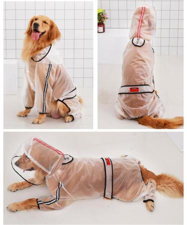 BT Bear Dog Raincoat with Legs Transparent Four-legs Large Dog Raincoats Waterproof with Reflective Strips & Hood Jumpsuit for Medium Dogs Large Dogs (7XL) - Buy Online on SooperMarket.com