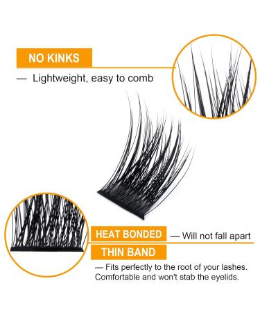 Shop 72 PCs B & Q DIY Individual Eyelashes - Reusable Wispy Extensions for Beginners | D-10mm B21 - Buy Online on SooperMarket.com