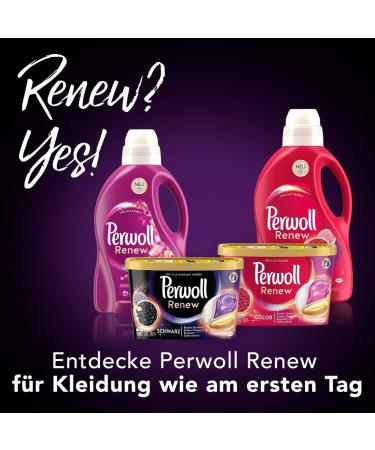 Perwoll Renew Caps Black & Fibre Detergent 36 (2 x 18 Washes) Gentle Cleaning All-in-1 Detergent Caps for Colour Refreshing and Fibre Smoothing for Black & Dark Washing - Buy Online on SooperMarket.com
