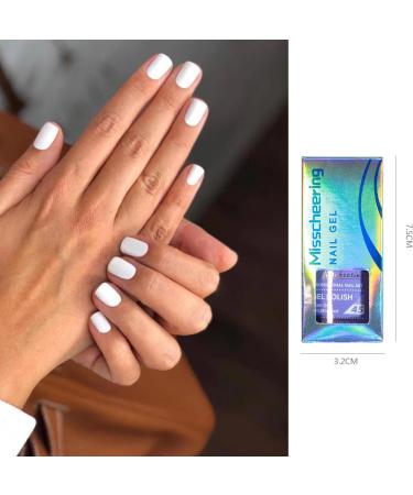 White Nail Polish - Nail Gel Polish - Quick Dry Nail Varnish - Long Lasting Chip Resistant Soak Off UV LED Nail Lamp Gel Polish Nail Art Manicure DIY Home - Buy Online on SooperMarket.com