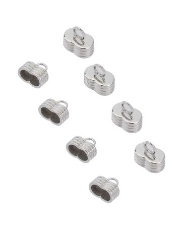 UNICRAFTALE 5pcs Column Cord Ends Stainless Steel Ends Caps Leather Cord End Caps Terminators Cord Finding for Jewelry Making Kit  Stainless Steel Color 11.5mm Long 10mm inner Steel Color