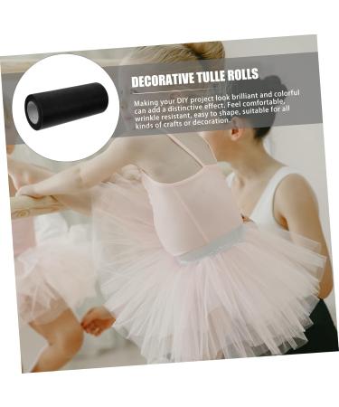 STOBOK 4 Rolls White Skirt Womens Skirts Baby Belt Diy Mesh Ribbon Mesh Belt Wedding Bride Decorative Mesh Black 0.01X15X2285CM - Buy Online on SooperMarket.com
