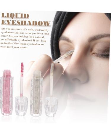 Healeved 2pcs Eyeshadow Eye Makeup Liquid Eye Shadow Make up Shampoo+shield Cosmetics Plastic Silver - Buy Online on SooperMarket.com