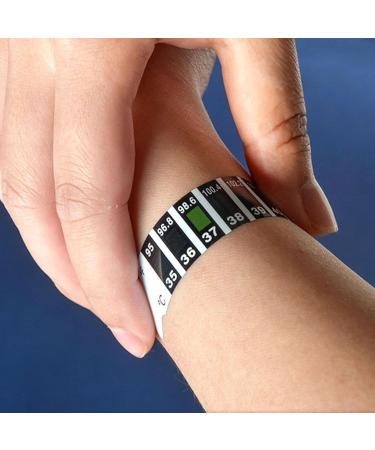 10Pcs Forehead Thermometer Strips for Infants Babies Kids Adults Checking Fever Temp Reusable Travel Thermometers Forehead Thermometer Strips for Kids Adults Baby Forehead Thermometer Strips - Buy Online on SooperMarket.com