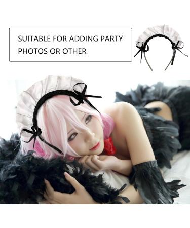 Bohue Maid Headband Maid Anime Cosplay Headwear Women's French Maid Headband Retro Lolita Hair Hoop Maid Hair Accessories for Halloween Cosplay - Buy Online on SooperMarket.com