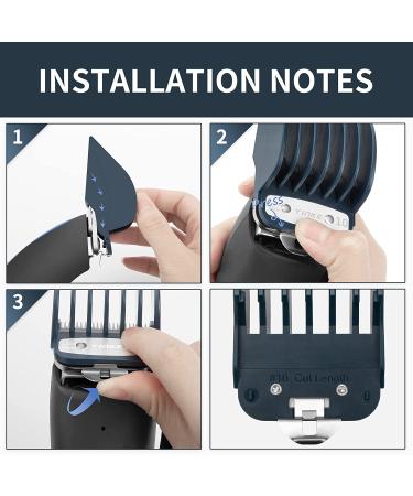 Wahl Hair Clipper Guards Set 1.25-2.5 inch, 6pcs Blue - Compatible with Most Full Size Trimmers - Metal Clip Included - Buy Online on SooperMarket.com