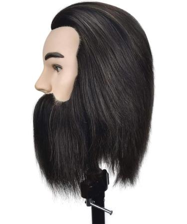 Real Human Hair Training Head - Adjustable Female Tailor Puppet for Hairdressing Perming and Coloring - Buy Online on SooperMarket.com