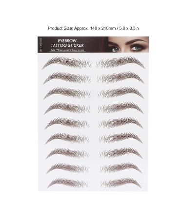 6D Waterproof Eyebrow Sticker - Professional Eyebrow Transfer Tool for Women & Girls | Brown | International Shipping - Buy Online on SooperMarket.com