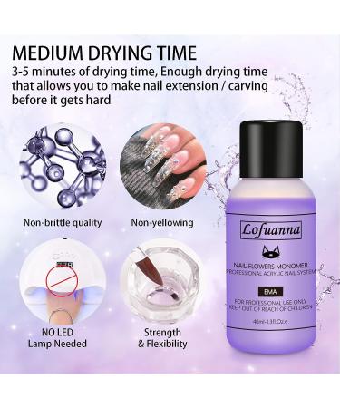 lofuanna Acrylic Nail Art Kit - Clear Powder, Liquid Monomer, Nail Extension Tools Set - Buy Online on SooperMarket.com