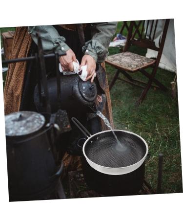 MAGICLULU Stainless Steel Griddle 1pc Outdoor Non Stick Pan Iron Honeycomb Water Cup Camping Skillet - Buy Online on SooperMarket.com