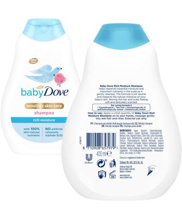 Baby Dove Rich Moisture Combo: Head To Toe Wash 400ml, Shampoo 400ml, Lotion 200ml - Buy Online on SooperMarket.com