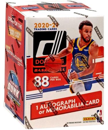 2020-21 Panini NBA Donruss Basketball Blaster Box - 11 Packs of 8-1 Auto or Memorabilia Card Per Box