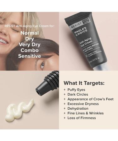 Paula's Choice RESIST Anti-Aging Eye Cream with Shea Butter & Vitamin C - 0.5 oz - Targets Puffy Eyes, Wrinkles, Fine Lines & Crow's Feet - Buy Online on SooperMarket.com