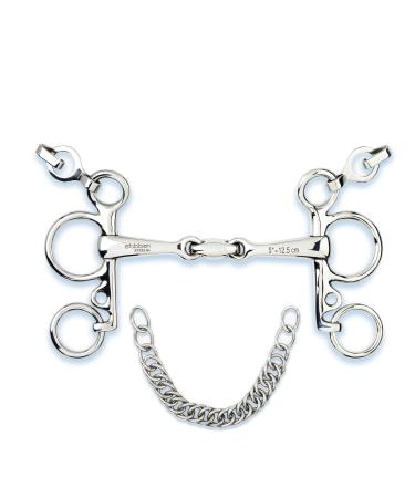 St bben bit 2241 Pelham Easy Control double jointed 12.5 cm - 14 mm - stainless steel