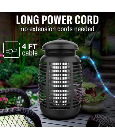 2-in-1 Bug Zapper + Attractant - 4800V Mosquito Killer - Electric Insect Fly Trap - Waterproof Indoor & Outdoor - Bright Light Bulb Lamp for Backyard, Patio, Home - Plug-in - Buy Online on SooperMarket.com