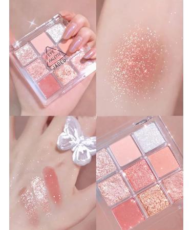 Lovelycat 9 Colors Glitter Eyeshadow Makeup Palette Matte High Pigmented Colorful Creamy Texture Eye Shadow Powder Natural Waterproof Long Lasting Eyeshadow Powder Cosmetics (orange) - Buy Online on SooperMarket.com