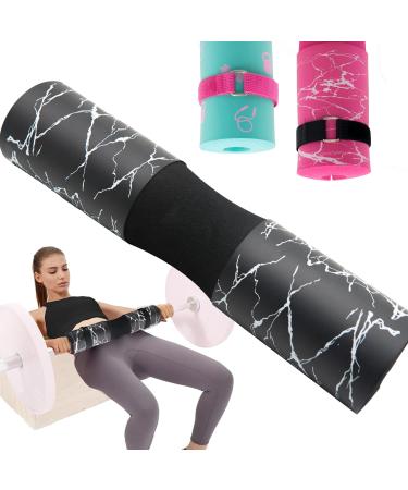 STRBEE MLX Barbell Pad Sponge High Density Rebound for Squat,Lunge,Hip Thrust,Weight Lifting Comfort Protection of Shoulders,Neck,Back,Crotch Suitable for Gym Standard Olympic Barbell BLACK