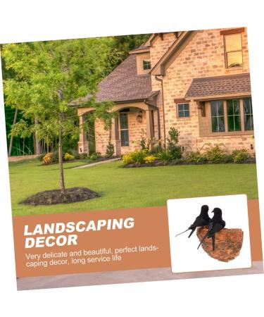 Toddmomy Rattan Swallow Nest Bird Statue - Realistic Outdoor Ornament for Garden Decor | Ideal for Bird Lovers - Buy Online on SooperMarket.com