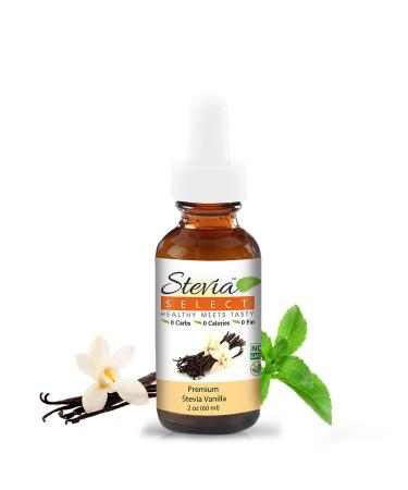 Stevia Select Liquid Stevia Drops - Keto Friendly Liquid Stevia Sweetener | Vanilla Stevia Drops | Zero Calorie Sweetener Sugar Substitutes Extracted from Sweet Leaf | Vanilla Stevia Liquid 2 Oz.