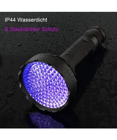 128 LEDs UV Flashlight with Protective Glasses - 395nm UV Light for Detecting Scorpions Pet Urine & Counterfeit Money - Buy Online on SooperMarket.com